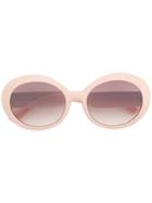 Christian Roth Eyewear Round Frame Sunglasses - Pink & Purple