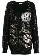 Faith Connexion Embellished Jumper - Black