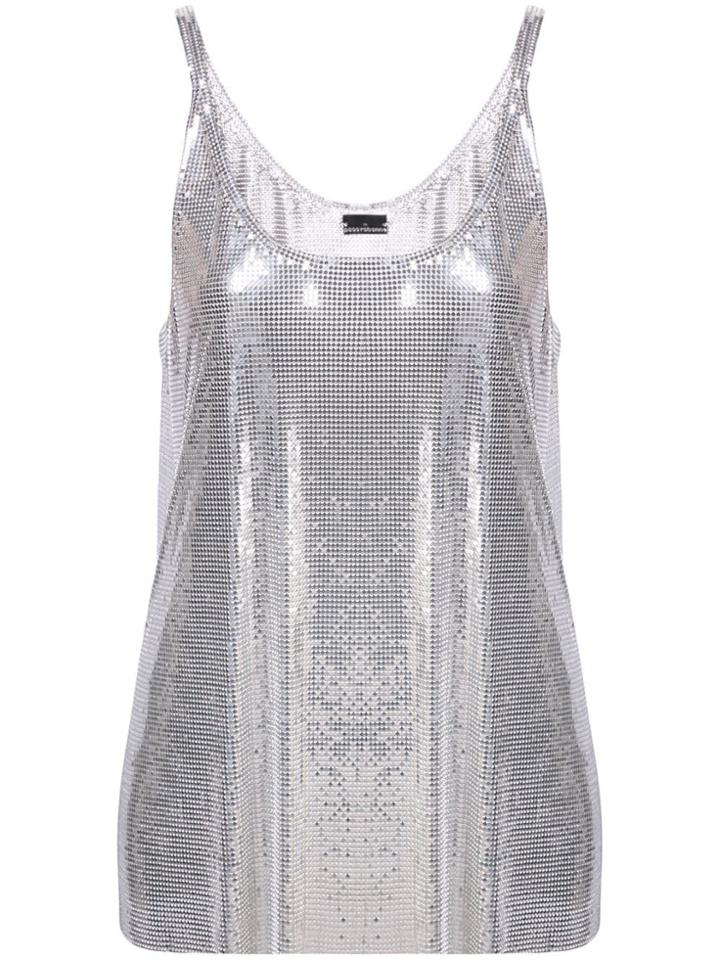 Paco Rabanne Metallic Mesh Tank - Silver