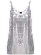 Paco Rabanne Metallic Mesh Tank - Silver