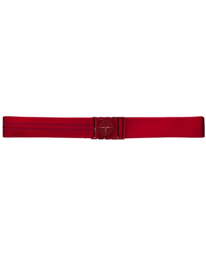 Stone Island Logo Belt - Red