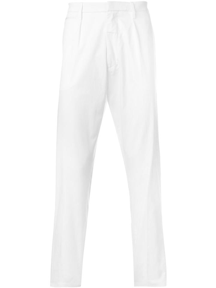 Dondup Front Pleat Trousers - White