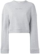 Magda Butrym - Cropped Sweatshirt - Women - Cotton - 34, Grey, Cotton