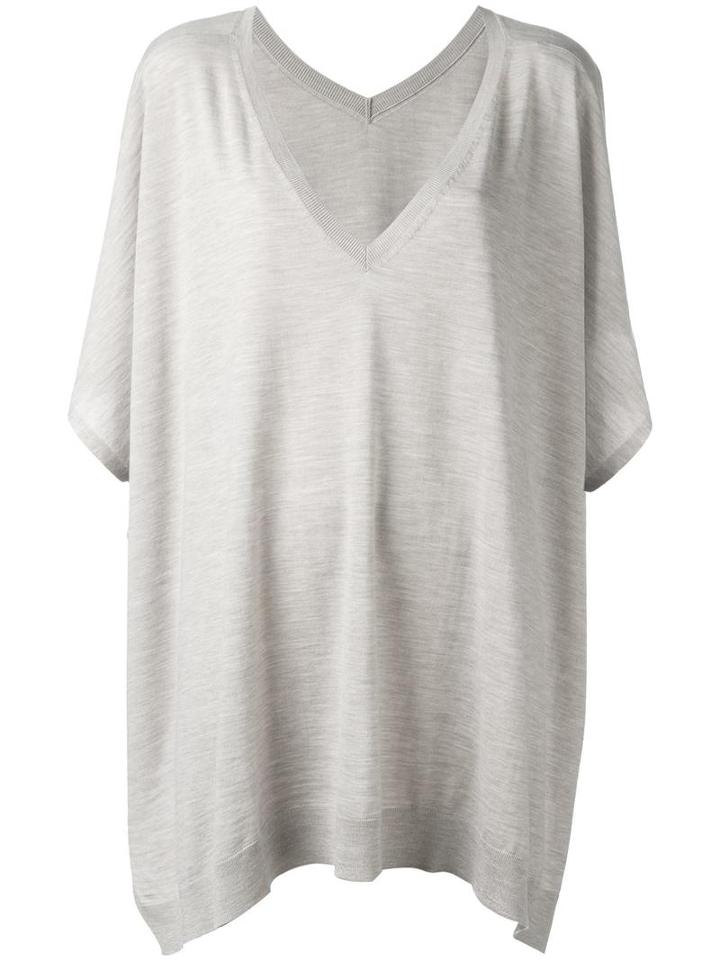 Agnona Draped Poncho Jumper, Women's, Nude/neutrals, Virgin Wool