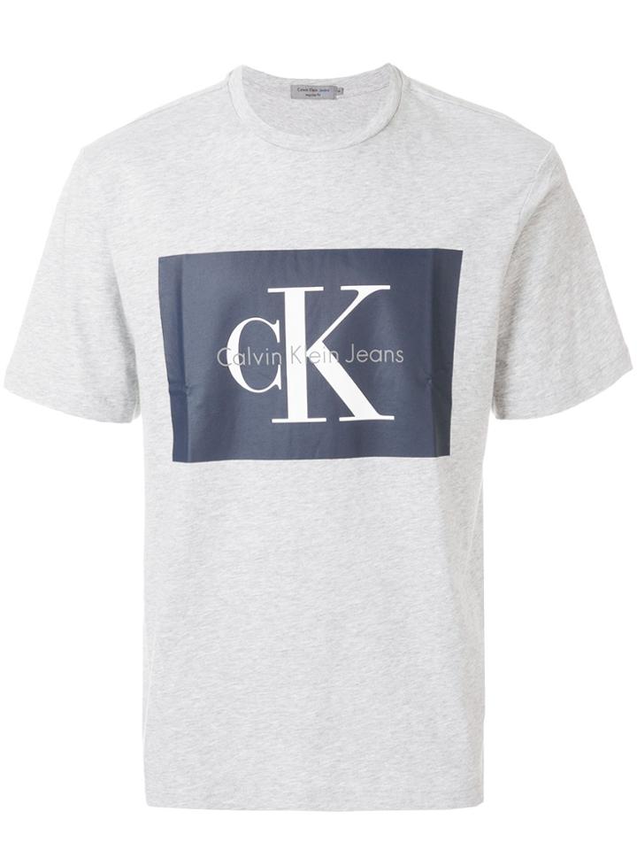 Calvin Klein Jeans Printed Logo T-shirt - Grey