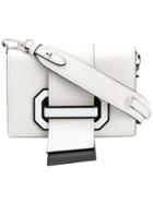 Prada Ribbon Plexi Two-tone Shoulder Bag - White