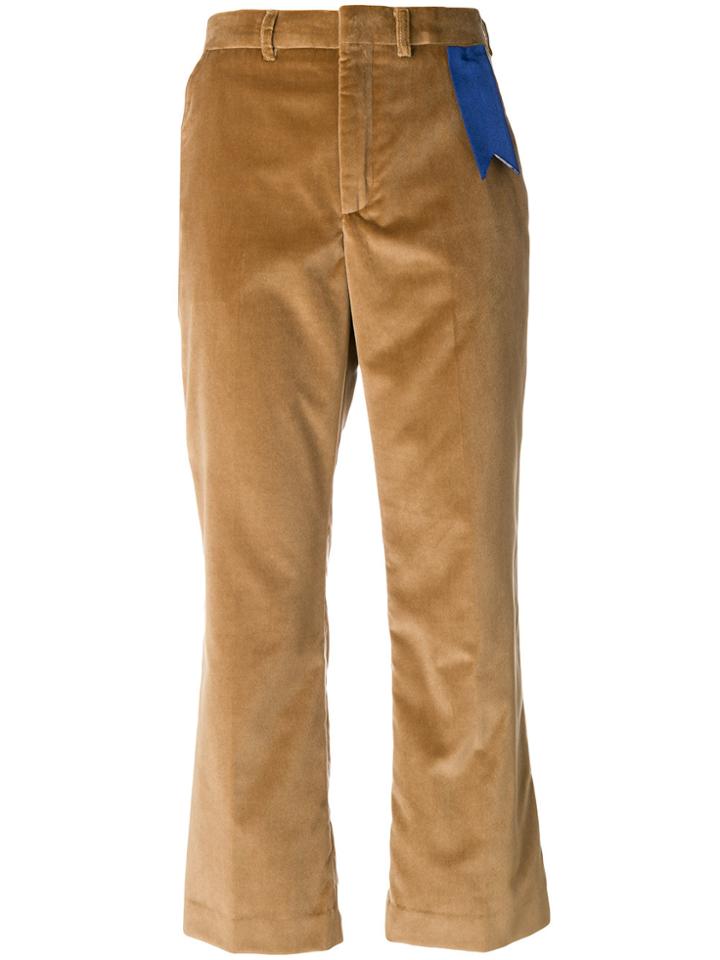 The Gigi Flared Cropped Trousers - Brown