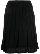 M Missoni Short Pleated Skirt - Black