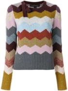 Marc Jacobs Chevron Intarsia Sweater - Multicolour