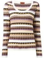 Missoni Vintage Striped Knit Jumper - White
