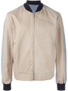 Msgm Colour Block Bomber Jacket, Men's, Size: 50, Nude/neutrals, Polyester/polyurethane/viscose