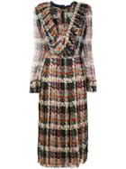 Blumarine Pleated Printed Dress - Multicolour