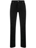 John Richmond Quinto Distressed Slim-fit Jeans - Black
