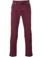 Jacob Cohen Slim-fit Trousers, Men's, Size: 31, Red, Cotton/spandex/elastane