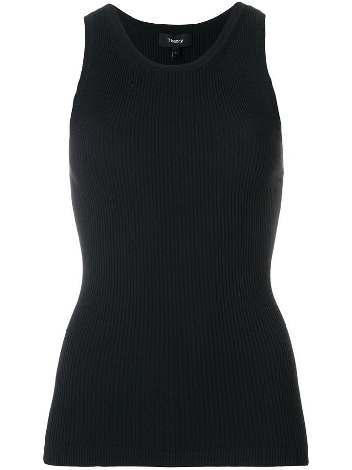 Theory Racerback Tank Top - Black