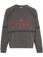 Willy Chavarria Battery Logo Print Cotton Sweatshirt - Grey