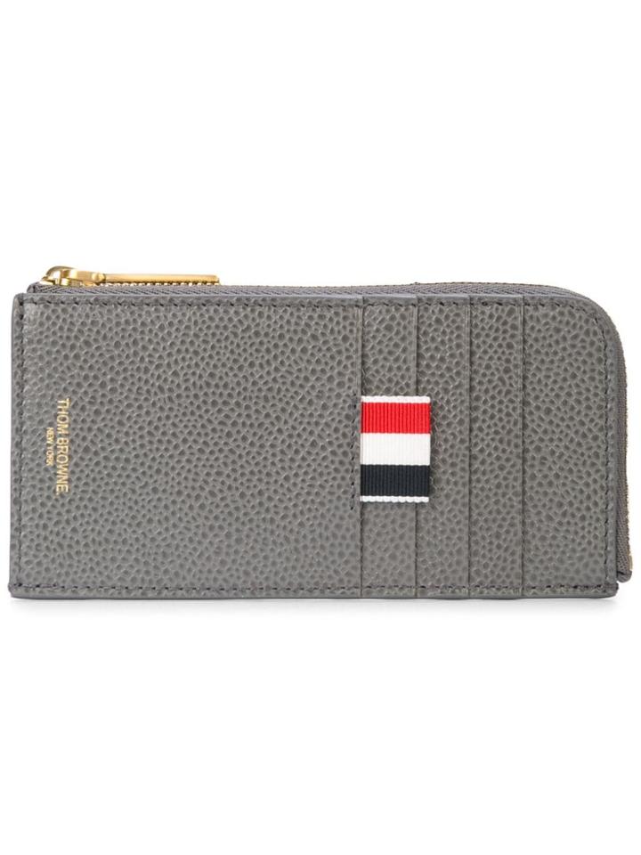 Thom Browne Bicolor Half Zip-around Wallet - Grey