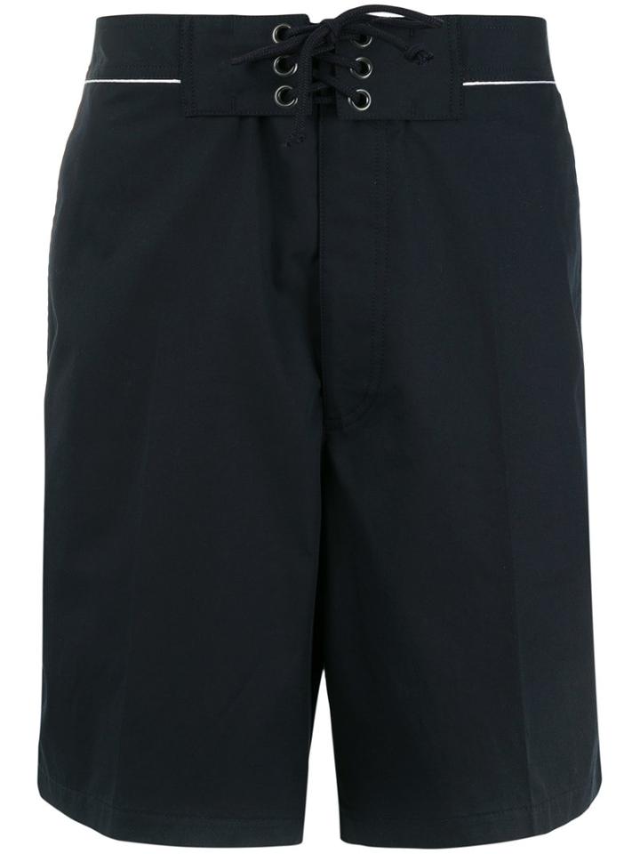 Lanvin - Drawstring Shorts - Men - Cotton - 48, Blue, Cotton