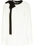 Miu Miu Sablé Blouse With Bows - White