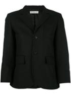 Balenciaga Chest Pocket Blazer, Women's, Size: 36, Black, Cotton/cupro