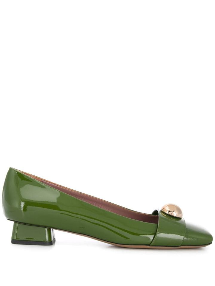 Rayne Squared Toe Pumps - Green