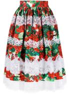 Dolce & Gabbana Floral Lace Embroidered Skirt