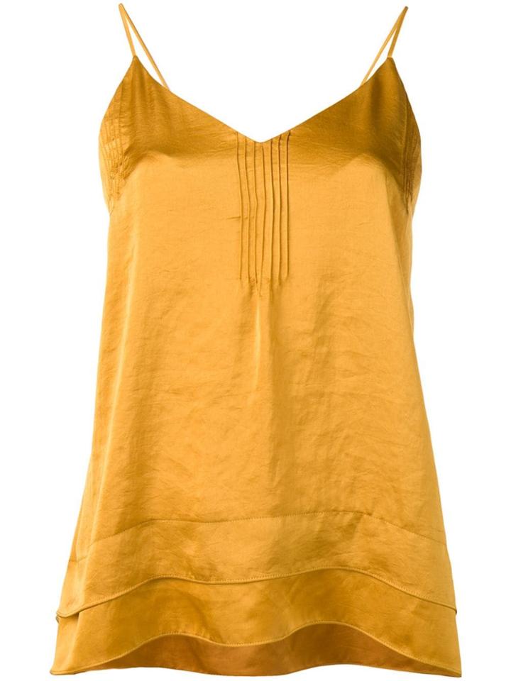 Luisa Cerano Pleated Vest Top - Orange