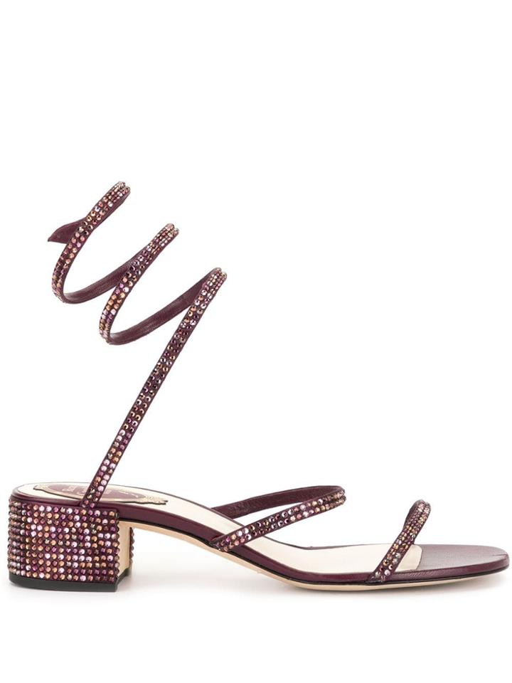René Caovilla Spring Strap Sandals - Purple