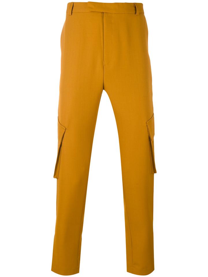 Cmmn Swdn - Dakota Cargo Trousers - Men - Wool - M, Yellow/orange, Wool