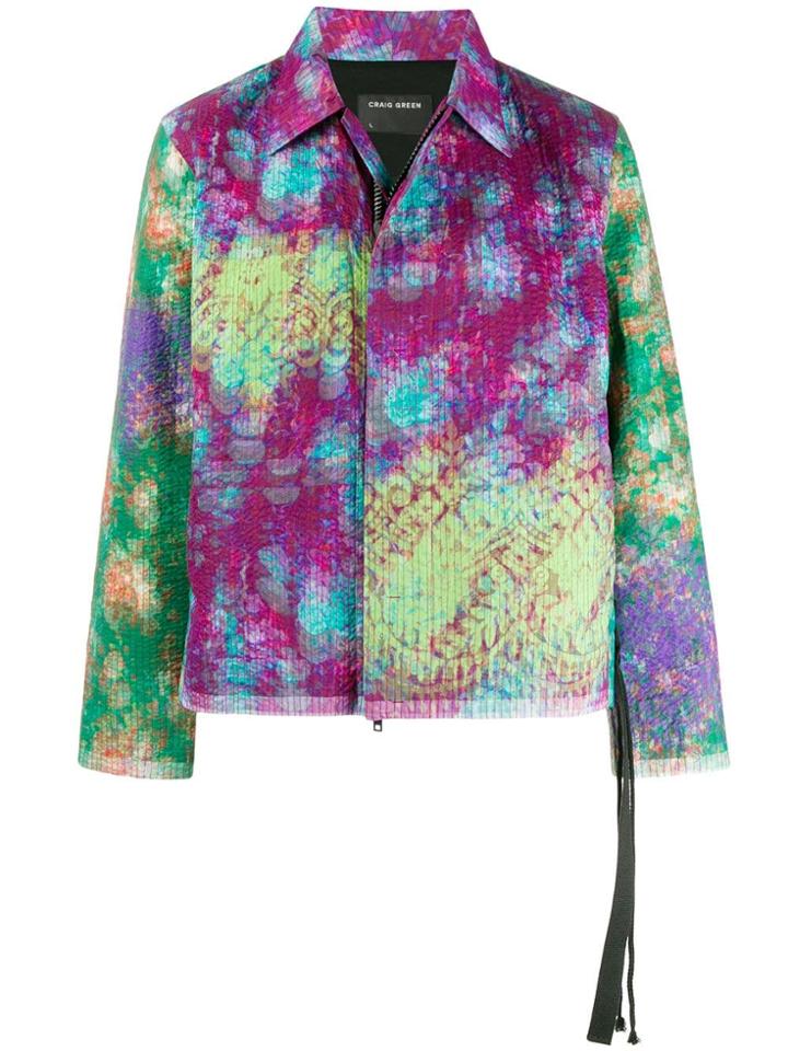 Craig Green Tie Dye Shirt Jacket - Purple