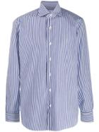 Barba Pinstripe Button Shirt - Blue