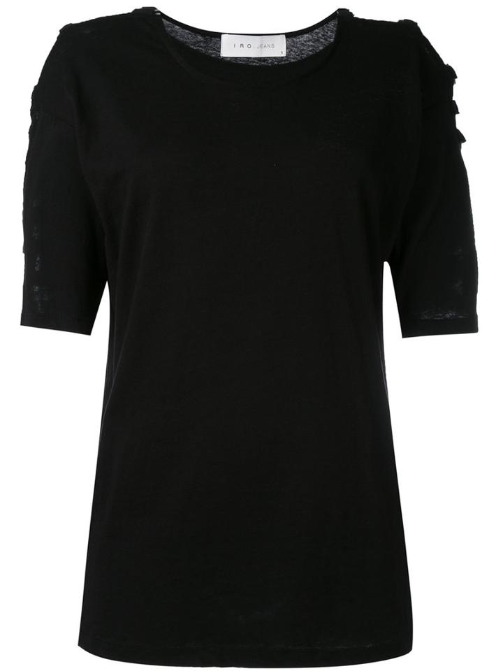 Iro - Eyelet Sleeve Sweater - Women - Cotton/nylon/polyester - Xs, Black, Cotton/nylon/polyester