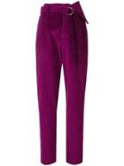 Iro Tapered Corduroy Trousers - Purple