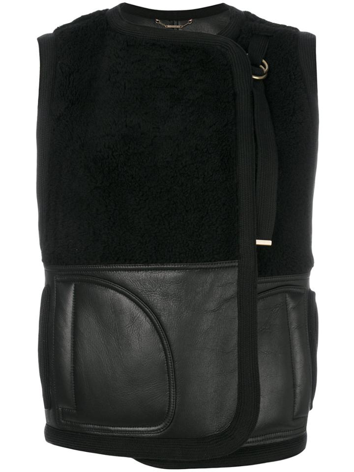 Chloé Shearling Panelled Gilet - Black