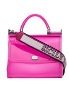 Dolce & Gabbana Sicily Transparent Pvc Shoulder Bag - Pink & Purple