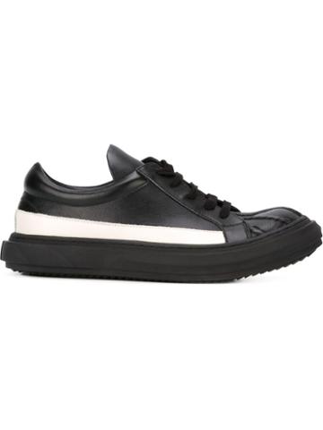 D-gnak Contrast Stripe Sneakers, Men's, Size: 44, Black, Leather/rubber