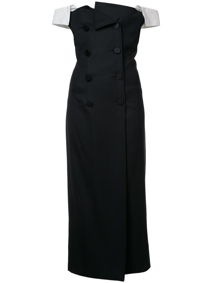 Monse Double-breasted Straight Dress - Black