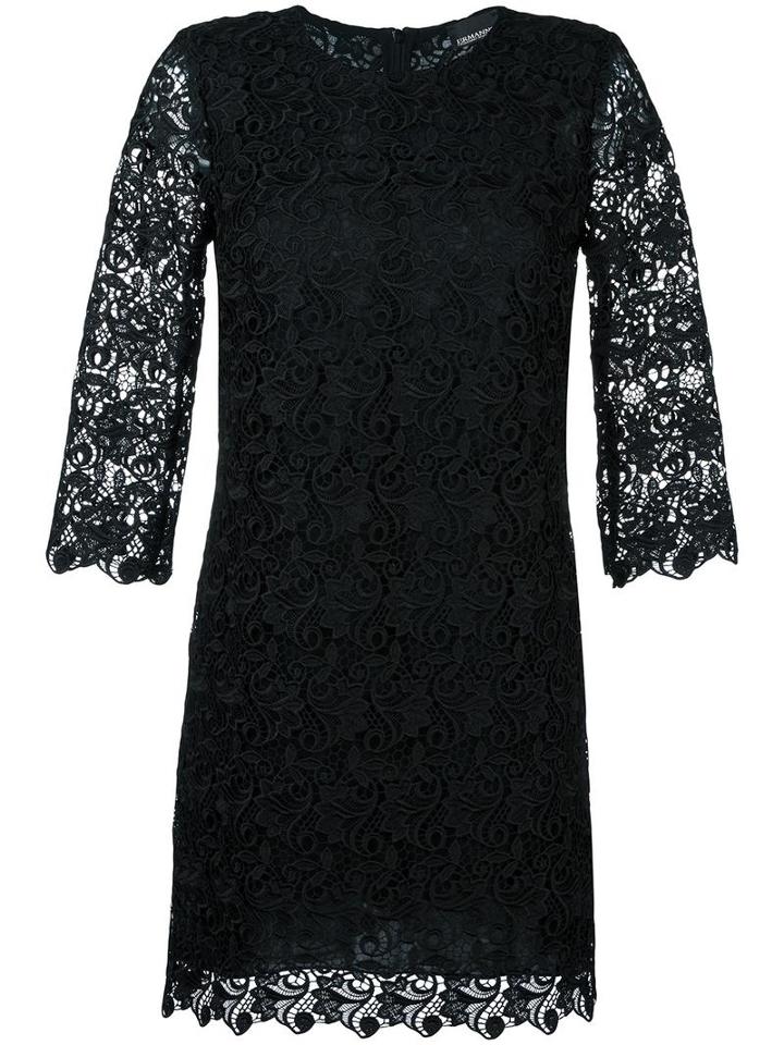 Ermanno Scervino Lace Dress, Women's, Size: 46, Black, Polyester/viscose