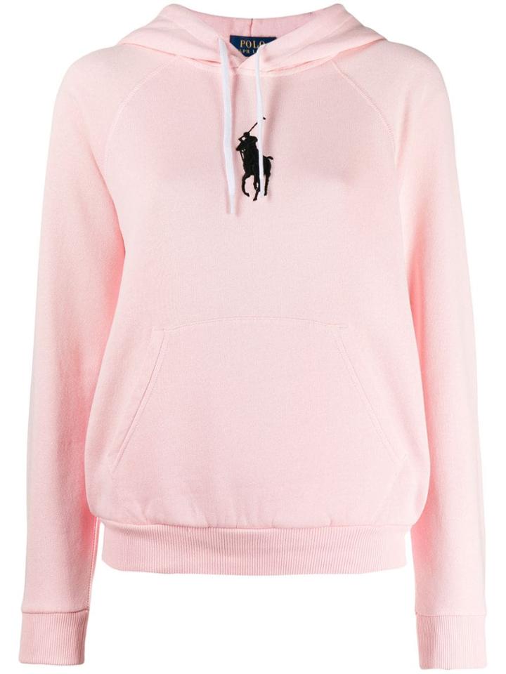 Polo Ralph Lauren Logo Embroidered Hoodie - Pink