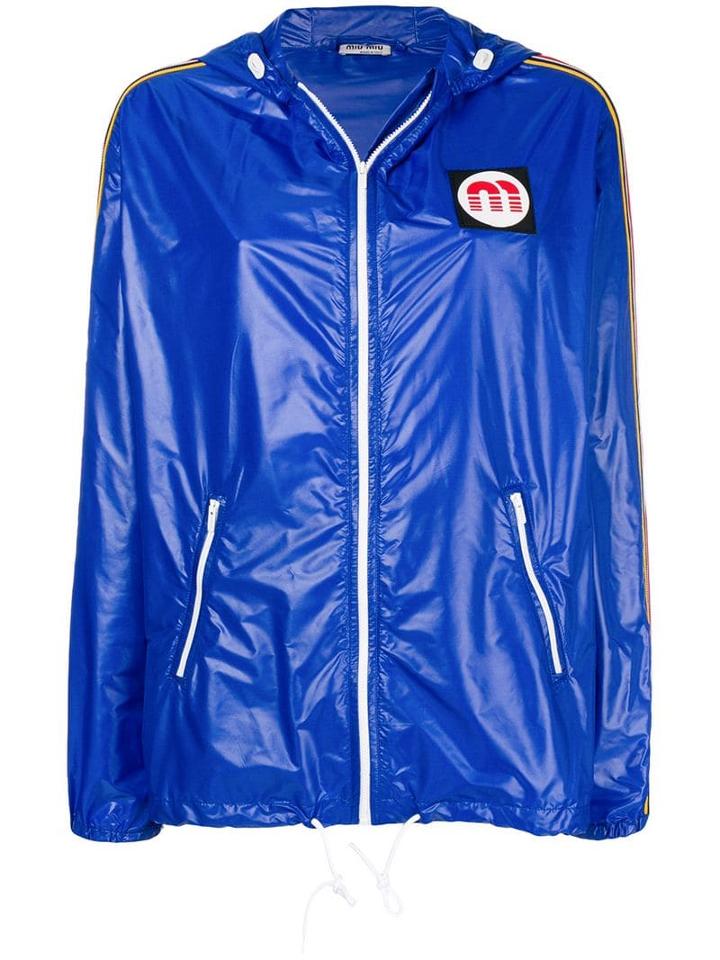 Miu Miu Windbreaker Jacket - Blue