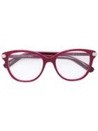 Jimmy Choo Eyewear Square Frame Glasses - Pink & Purple
