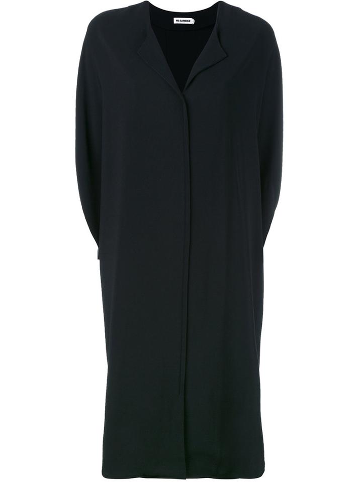 V-neck Dress - Women - Viscose - 36, Black, Viscose, Jil Sander