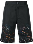 Guild Prime - Splattered Shorts - Men - Polyester - 1, Black, Polyester