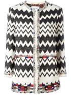 Bazar Deluxe Zigzag Tweed Jacket, Women's, Size: 42, Nude/neutrals, Silk/cotton
