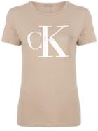 Calvin Klein Jeans Logo T-shirt - Nude & Neutrals