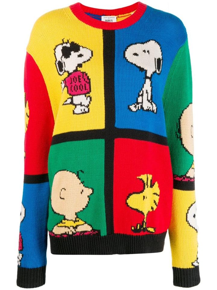 Chinti & Parker Peanuts Colour-block Jumper - Blue