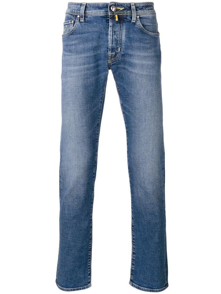Jacob Cohen Slim-fit Jeans, Men's, Size: 33/34, Blue, Cotton/spandex/elastane