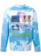 Alexander Wang Surf Print Sweatshirt, Men's, Size: 48, Blue, Cotton
