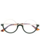 Marni Eyewear Half Framed Glasses - Green