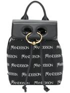 Jw Anderson Pierce Logo Embroidered Backpack - Black
